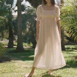 Doen Eclipse Nightgown Organic Cotton In Blush Size XXS